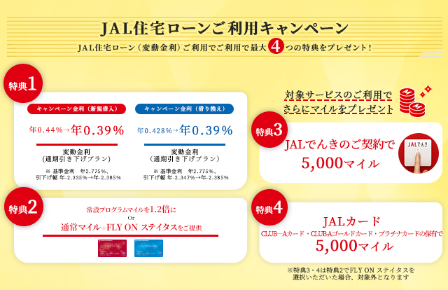 JAL住宅ローンご利用キャンペーン